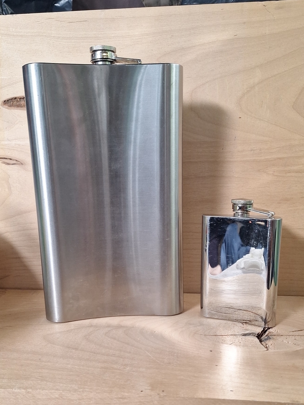64-oz. Stainless Steel Flask & 7-oz Stainless Steel Flask - Picture 3 of 7
